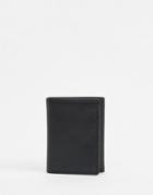 Peter Werth Trifold Stag Leather Wallet In Black - Black