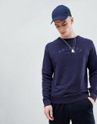 Hackett Mr. Classic Logo Crew Neck Sweat In Navy - Navy