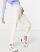 & Other Stories Major Organic Cotton High Waist Tapered Leg Jeans In Ecru-neutral
