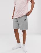 Converse Small Logo Jersey Shorts In Gray