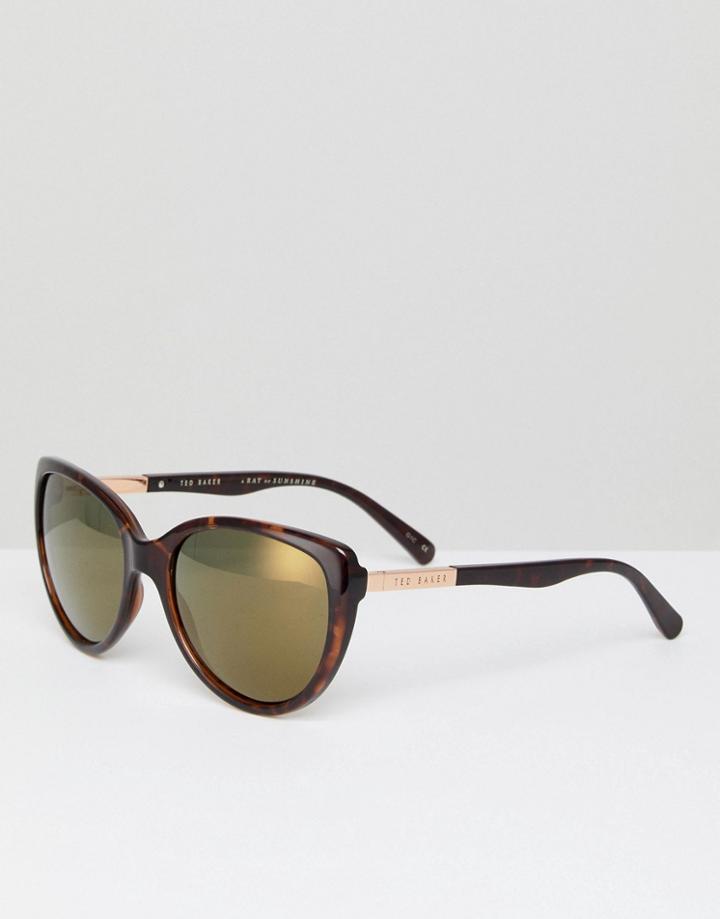 Ted Baker Tb1446 122 Belle Cat Eye Sunglasses In Tort - Brown