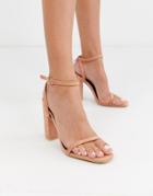 Raid Anusha Blush Block Heeled Sandals