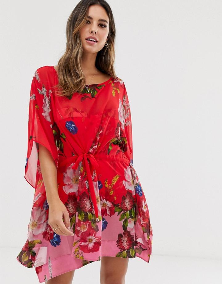 Ted Baker Cover Up Dress In Berry Sundae - Red