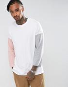 Asos Oversized Contrast Raglan T-shirt - White