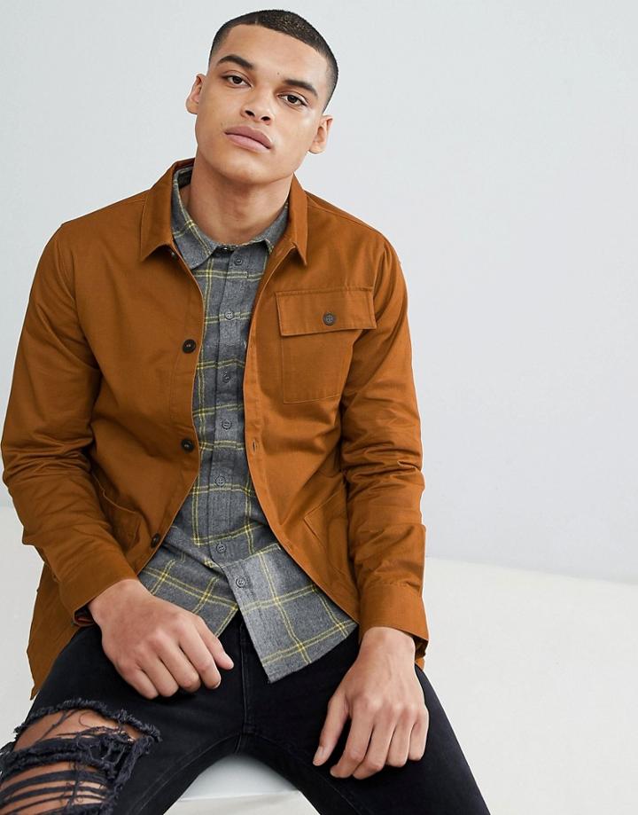 Another Influence Tobacco Worker Coat - Brown