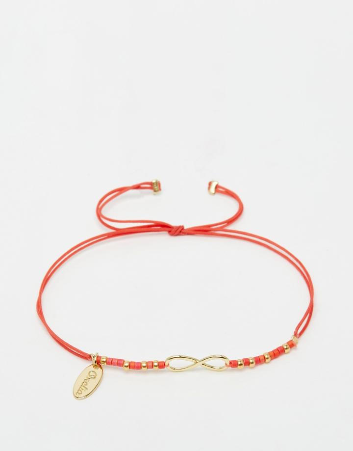 Orelia Infinity Bead Friendship Bracelet - Gold