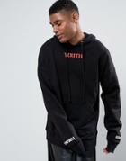 Granted Oversized Hoodie In Black With Youth Statement - Black