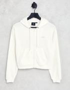 Vans Terry Cloth Full Zip Hoodie In Beige-neutral