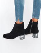 Asos Rand Heeled Ankle Boots - Black
