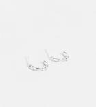 Kingsley Ryan Mini Chain Link Huggie Hoops In Sterling Silver