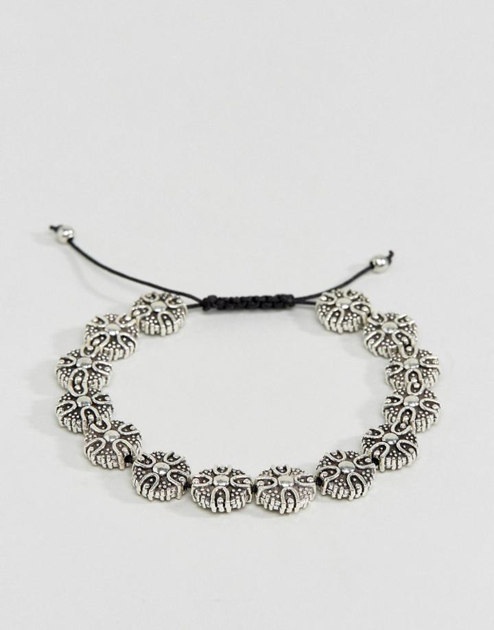 Designb Circle Patterned Bracelet In Silver Exclusive To Asos - Silver