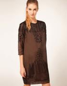 Asos Cocoon Dress With Embellishment - Black