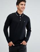 Jack & Jones Premium Long Sleeve Polo - Black