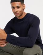 New Look Crew Neck Knit Sweater In Navy