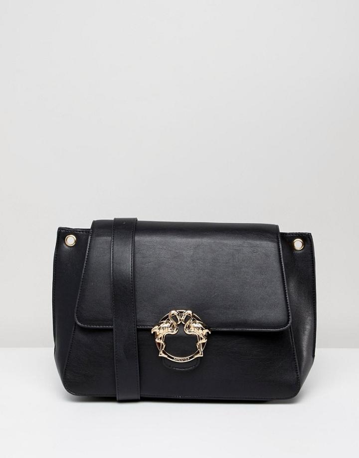 Skinnydip Flamingo Buckle Cross Body Bag - Black