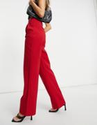 4th & Reckless Wide Leg Suit Pants In Red
