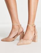 Raid Neima Block Heeled Shoes In Beige Micro-neutral