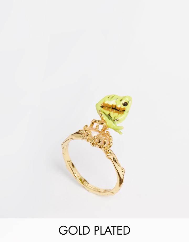 Les Neriedes Butterfly Gem Ring - Green
