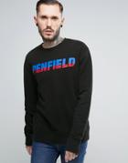 Penfield Thunderhill Crew Sweat 80s Logo Plastisol In Black - Black