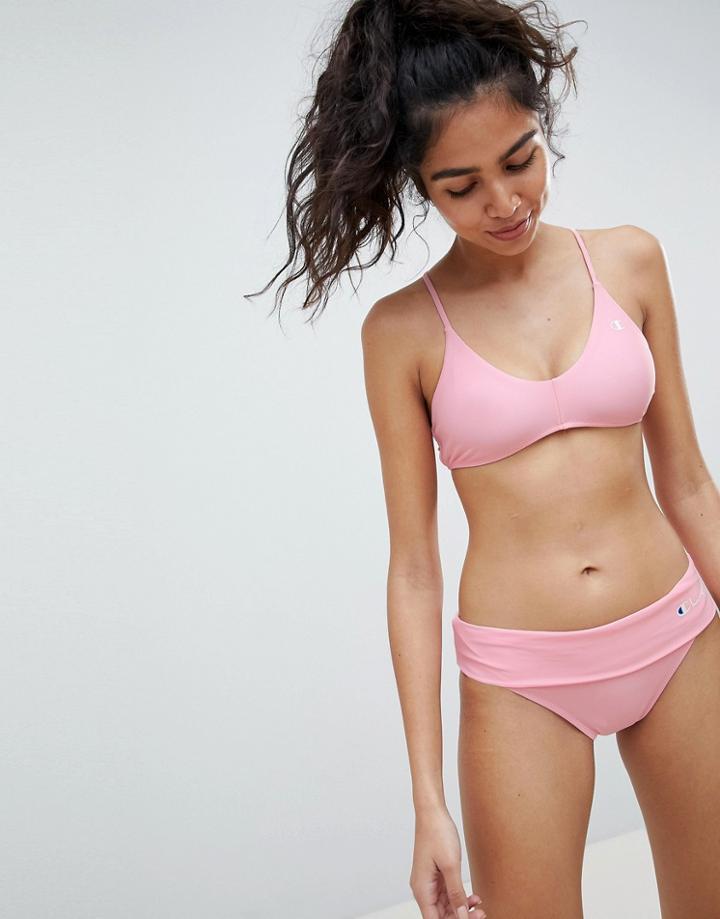Champion Pink Logo Bikini Bottom - Pink