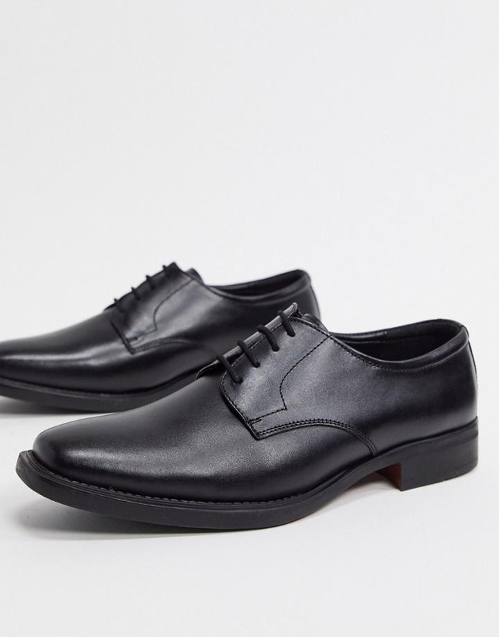 Redfoot Smart Leather Lace Up Shoes In Black