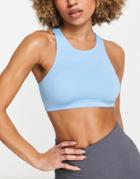 Weekday Cilli Recycled Polyamide Yoga Seamless Tank Top In Blue-blues