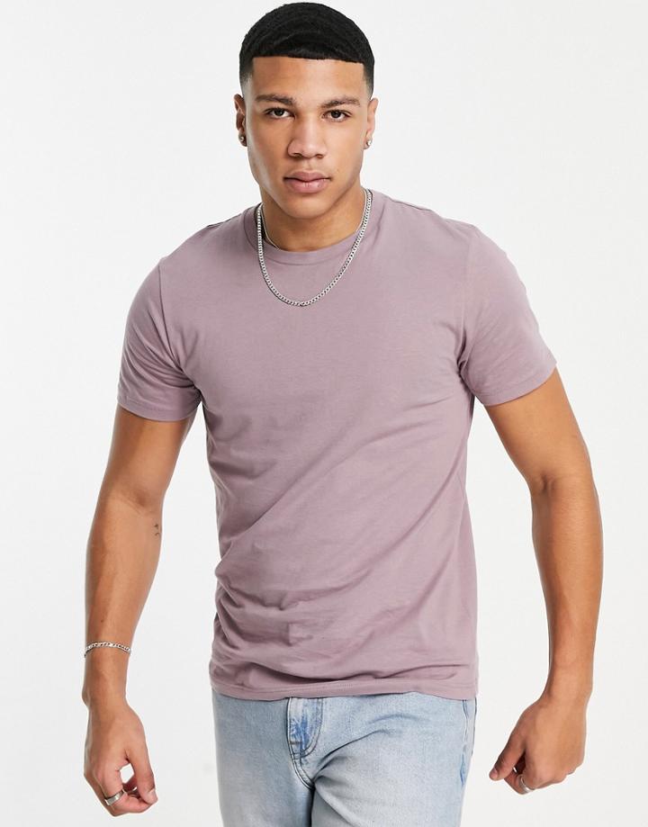 Topman Classic Fit T-shirt In Lilac-purple