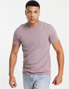 Topman Classic Fit T-shirt In Lilac-purple