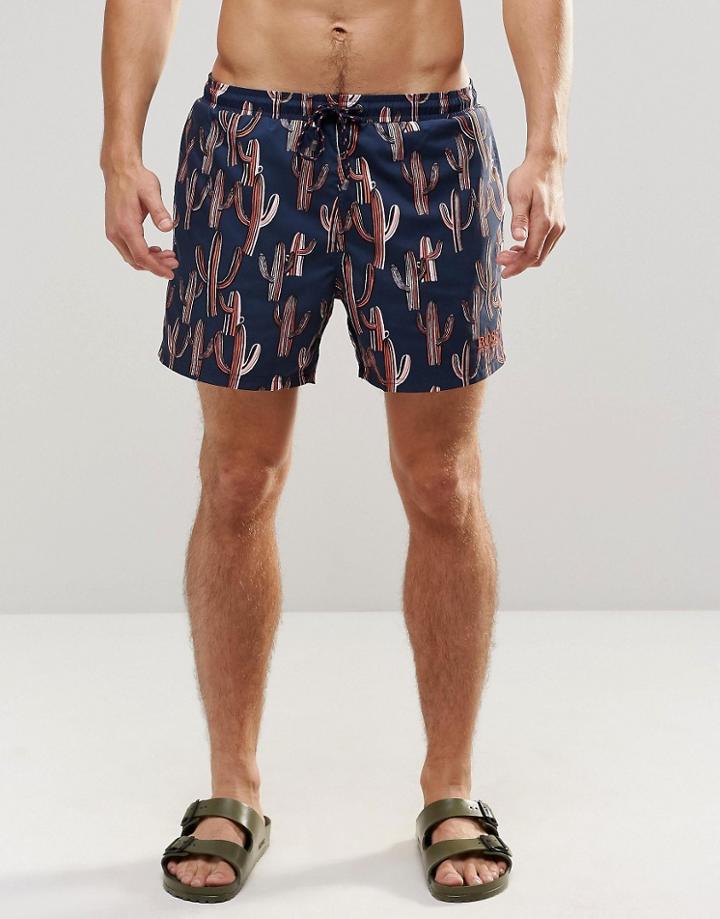 Hugo Boss Piranha Swim Short In Navy - Navy