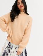 & Other Stories High Neck Sweater In Beige