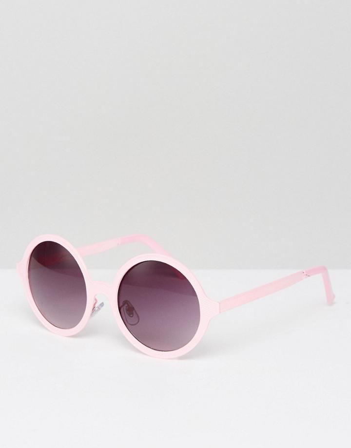 Jeepers Peepers Pink Round Sunglasses - Pink