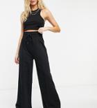 Collusion 90's Dad Wide Leg Sweatpants In Black
