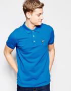 Lyle & Scott Polo Shirt With Eagle Logo In Blue - Deep Cobalt