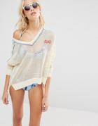 Wildox Becca Awesomely Rad Crochet Top - White