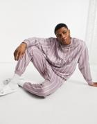 Asos Design Set Tapered Sweatpants With Roman Numerals Print-multi