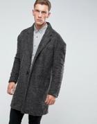 Another Influence Textured Overcoat Jacket - Gray