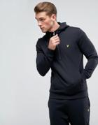 Lyle & Scott 1/2 Zip Hoodie Black - Black