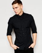 G-star Shirt Core Slim Fit Stretch Poplin In Black - Black