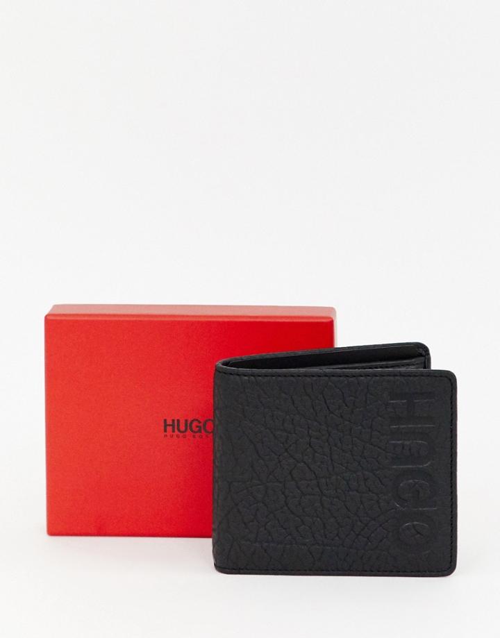 Hugo Victorian Leather Coin Wallet In Black - Black