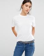 Asos Linen Mix T-shirt - White