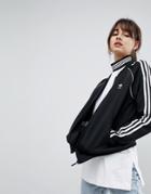 Adidas Originals Adicolor Three Stripe Track Jacket In Black - Black