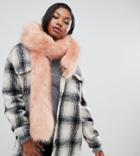 My Accessories Faux Fur Scarf - Pink