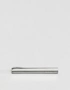 Ted Baker Necrom Bi Plated Logo Tie Clip In Silver - Silver