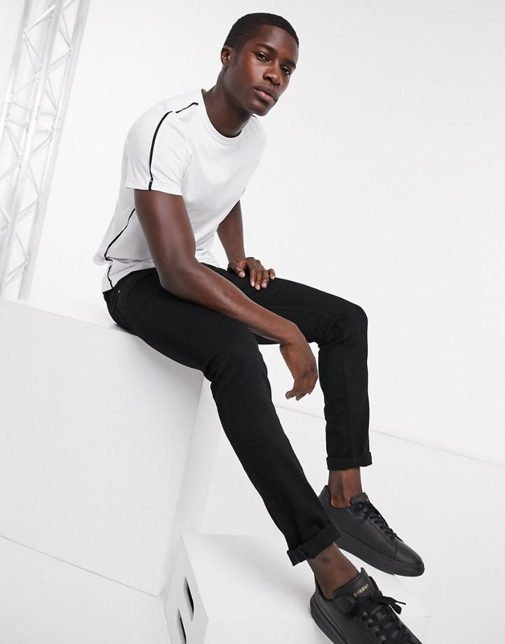 French Connection Piping T-shirt In White