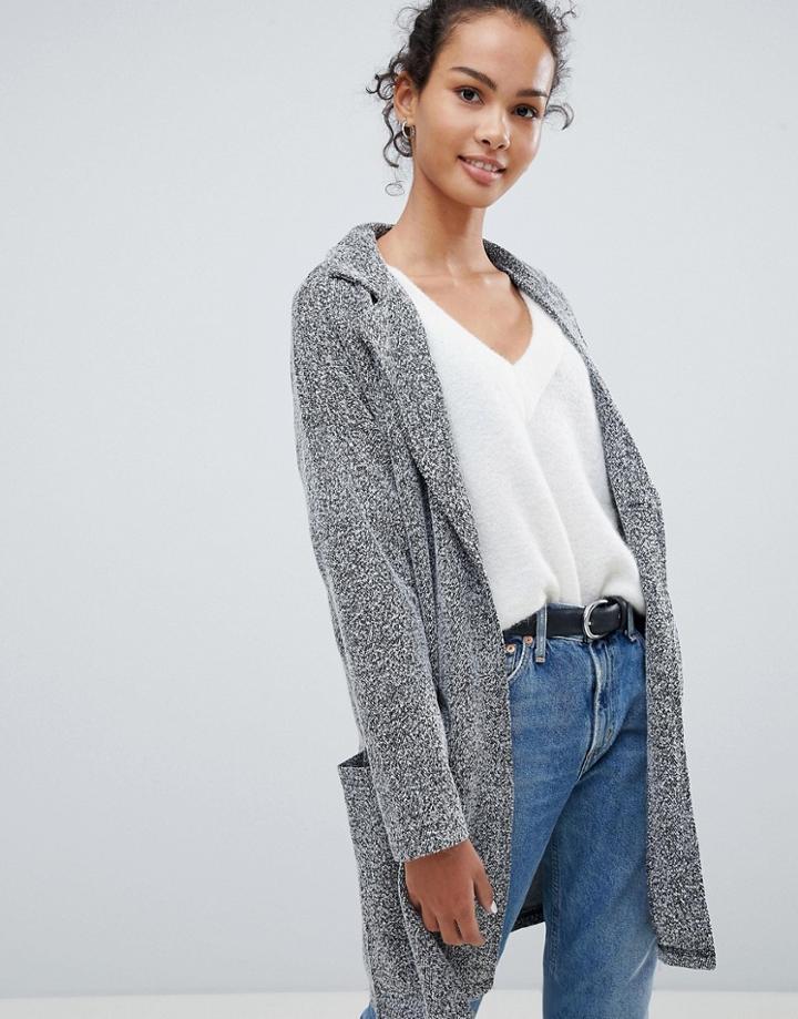 Jdy Teller Jersey Overcoat - Gray