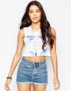 Rvca Vacation Cropped T-shirt - Vintage White
