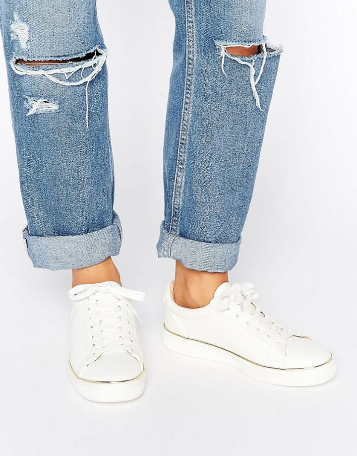 New Look Piped Sole Sneaker - White