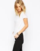 Asos Tunic Top With Side Split - White