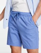 Asos Design Skinny Chino Shorts With Elasticated Waist In Light Blues