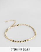 Dogeared Gold Plated Step It Up Disc Chain Anklet - Gold